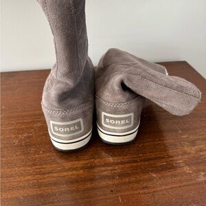 Sorel Glacy waterproof Sherpa lined Taupe Suede leather Winter Boots